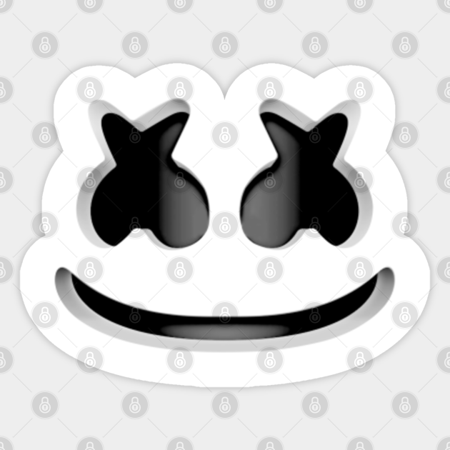 Marshmello Helmet Marshmello Sticker TeePublic